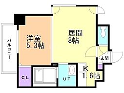 LaTour18 1LDKの間取図画像