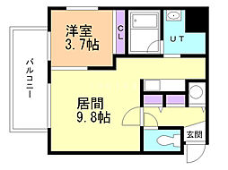 イリオスディオ 1LDKの間取図画像