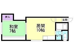 マンション小野 1LDKの間取図画像