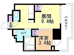 シティホームサッポロステーションフロント 1LDKの間取図画像