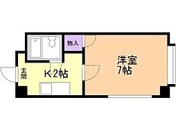 ノースヴィラN27 1Kの間取図画像