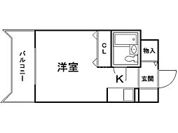 メゾン・ド・ルナール 1Kの間取図画像