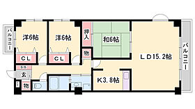 シャトー・エレガンス  ｜ 兵庫県姫路市安田1丁目（賃貸マンション3LDK・1階・86.24㎡） その2