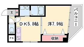 三共ヒルズ  ｜ 兵庫県姫路市南畝町2丁目（賃貸マンション1DK・5階・29.75㎡） その2