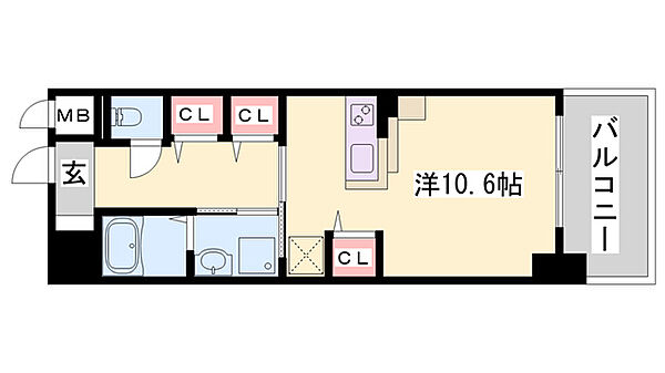 カーサ　イーグレット ｜兵庫県姫路市北条宮の町(賃貸マンション1R・2階・30.95㎡)の写真 その2