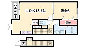 グランアウローラV  ｜ 兵庫県姫路市飾磨区阿成植木（賃貸アパート1LDK・2階・49.17㎡） その2