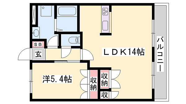 ヴィクトリーステージカンダ ｜兵庫県姫路市白浜町神田2丁目(賃貸アパート1LDK・1階・45.36㎡)の写真 その2