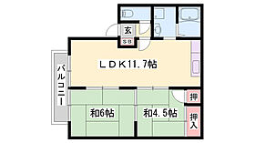 アイネスA棟  ｜ 兵庫県たつの市神岡町大住寺（賃貸アパート2LDK・2階・48.48㎡） その2