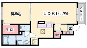 クオーレI  ｜ 兵庫県姫路市北平野1丁目（賃貸アパート1LDK・1階・44.17㎡） その2