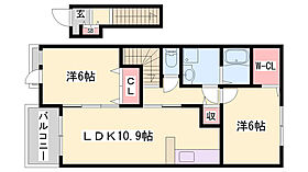 マリッチ赤穂B  ｜ 兵庫県赤穂市北野中（賃貸アパート2LDK・2階・57.21㎡） その2