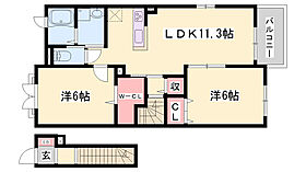 ラッフィナート・リアンＢ棟  ｜ 兵庫県赤穂市北野中（賃貸アパート2LDK・2階・58.21㎡） その2