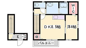 ブランシモン  ｜ 兵庫県姫路市網干区津市場（賃貸アパート1LDK・2階・42.77㎡） その2