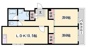 インタービレッジ琴丘  ｜ 兵庫県姫路市南今宿（賃貸マンション2LDK・2階・57.47㎡） その2