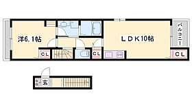 ヴァンベール田寺A  ｜ 兵庫県姫路市田寺8丁目（賃貸アパート1LDK・2階・43.79㎡） その2