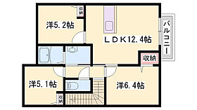 コア山崎C棟  ｜ 兵庫県宍粟市山崎町野（賃貸アパート3LDK・2階・54.00㎡） その2