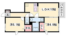 サンロイヤル  ｜ 兵庫県揖保郡太子町蓮常寺（賃貸アパート2LDK・1階・49.03㎡） その2