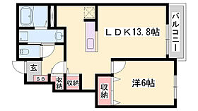 アベニールフルール  ｜ 兵庫県姫路市花田町上原田（賃貸アパート1LDK・1階・45.89㎡） その2