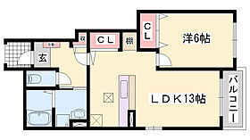 アルパイン  ｜ 兵庫県姫路市書写（賃貸アパート1LDK・1階・45.82㎡） その2