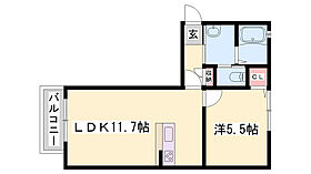 シャーメゾン南車崎  ｜ 兵庫県姫路市南車崎1丁目（賃貸アパート1LDK・1階・40.56㎡） その2