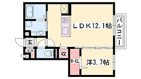 オークス下野田  ｜ 兵庫県姫路市飾磨区下野田2丁目（賃貸アパート1LDK・2階・38.77㎡） その2