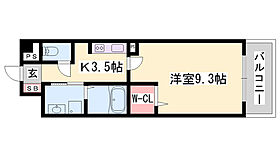 カルザ姫路  ｜ 兵庫県姫路市紺屋町（賃貸マンション1K・4階・31.28㎡） その2