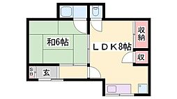 サクライアパート 1LDKの間取図画像