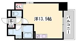 レジデンスh忍町 ワンルームの間取図画像