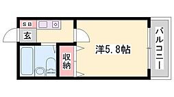 グリーンハイツ南駅前 1Kの間取図画像
