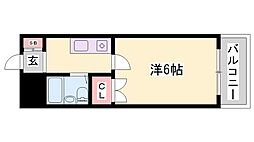 グランドコーポKS 1Kの間取図画像