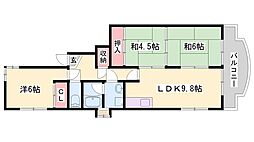 パサージュ日山 3LDKの間取図画像