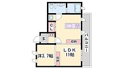 ブーロブラン 1LDKの間取図画像