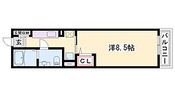 アクロポリス5 1Kの間取図画像