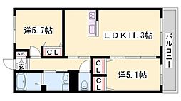 間取図画像 2LDK