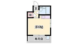 K・Y荘 ワンルームの間取図画像