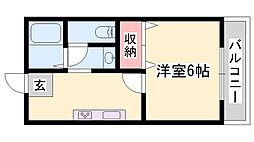 TIA 1Kの間取図画像
