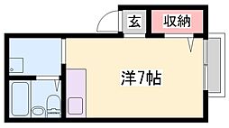 メゾン澤田C棟 1Kの間取図画像