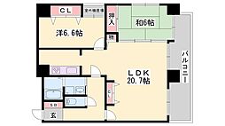 ラシャンス広畑 2LDKの間取図画像