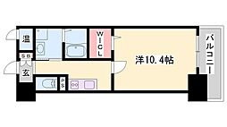 パレーブランシェ 1Kの間取図画像