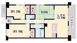パストラル青山 3LDKの間取図画像