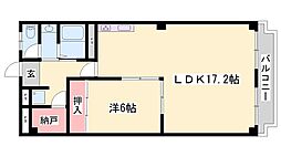 ハイツ柳井 1LDKの間取図画像