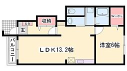 アン・グランジェ 1LDKの間取図画像