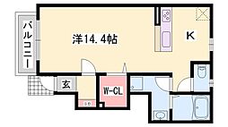 グレート.リバーy ワンルームの間取図画像