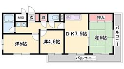 ロイヤル.コーポ姫路 3DKの間取図画像