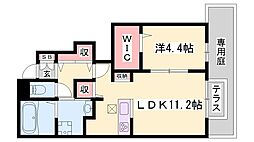 リバーサイドテラス A棟 1階/-