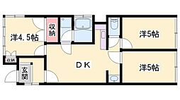 しみずビル 3DKの間取図画像
