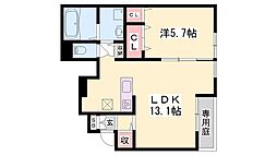ソフィアミエール2 1LDKの間取図画像