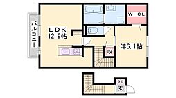 グランクレール自由が丘 1LDKの間取図画像