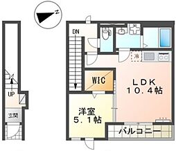 アヴェリア 1LDKの間取図画像