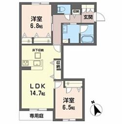 ニコスビル 2LDKの間取図画像