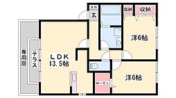 メリーファンテン B棟 2階/-